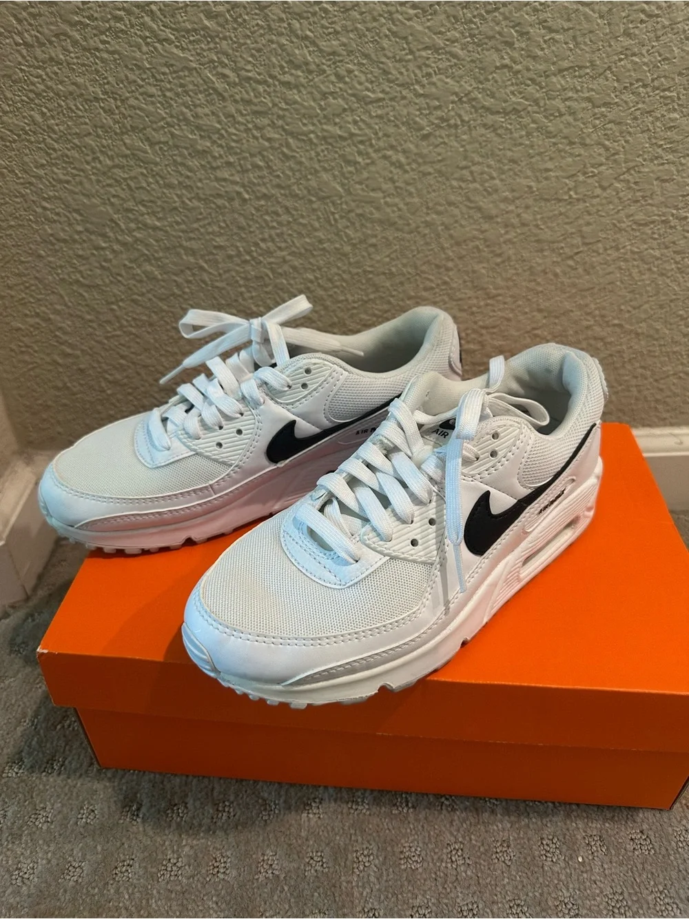 Nike Women’s White Sneakers with Black Swoosh